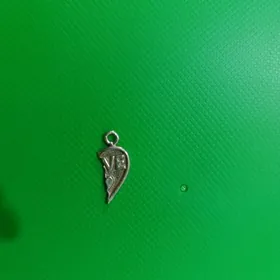 сердце половина серебряный
