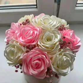 Цветы из лент