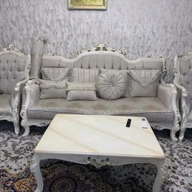 Turk diwan kresla stoly bilen