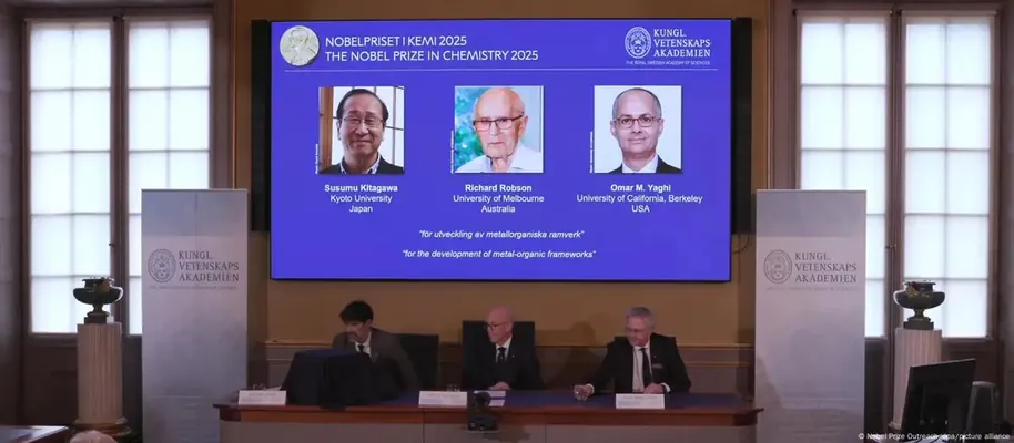 Himiýa boýunça Nobel baýragy “metal-organiki karkas gurluşlaryň döredilendigi” üçin berildi