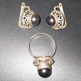 комплект серьги и кольцо