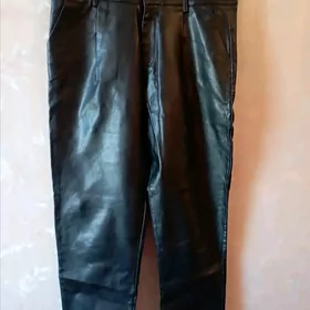 брюки женские кожанные