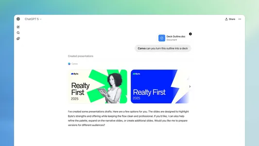 ChatGPT теперь может запускать Spotify, Canva и другие приложения прямо в чате