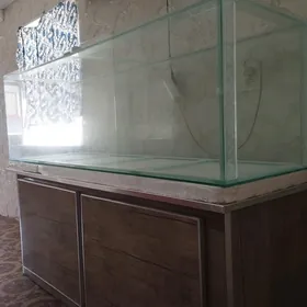 аквариум 400 л. с тумбой