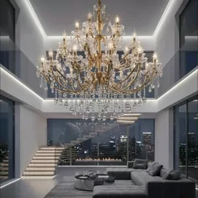 Lyustra hrustal 30 lampaly