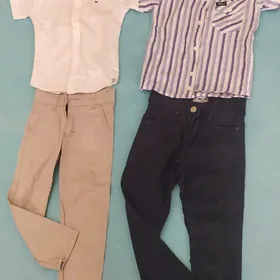 Детские джинсы и рубашки