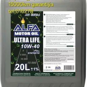ALFA SN  doky sintetik 15000km 20L 10w-40