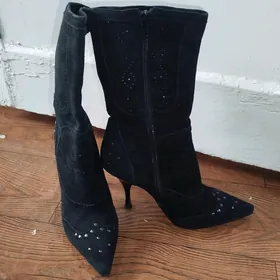 Замшевые сапоги