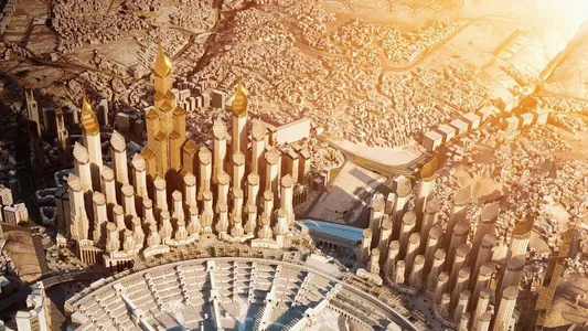 Mekgede al-Haram metjidiniň golaýynda binalar toplumy gurlar
