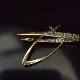 золотые Серги с бриллиантами