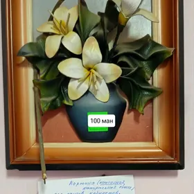 картина из кожи