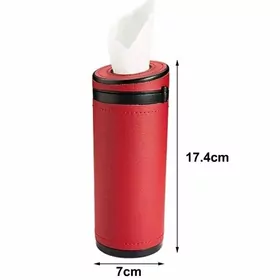 Салфетница из красной кожи