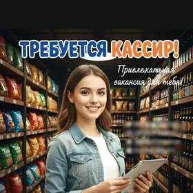 Нужна кассирша девушка.