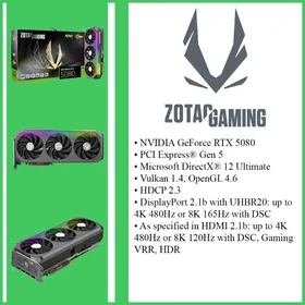 Wideokartalar Zotac RTX 5080 16Gb D7 256bit