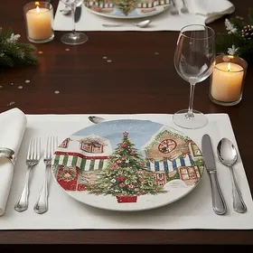 Рождественские тарелки - Täze ýyl tabaklary