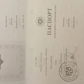 Паспорт йитирдим