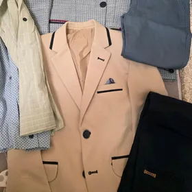 костюм, рубашка, брюк