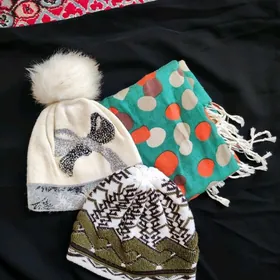 шарф и шапки детские