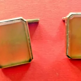 Позолоченные серебряные запонки, топаз