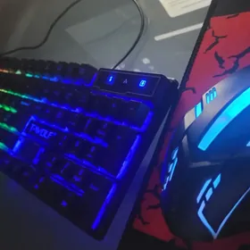 Клавиатура и мышка +коврик