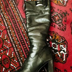 Сапоги кожаные