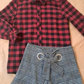 Рубашка и шорты-юбка