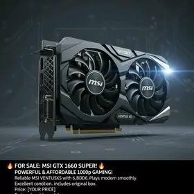 MSi GTX 1660 super видеокарта