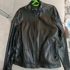 кожаная ветровка