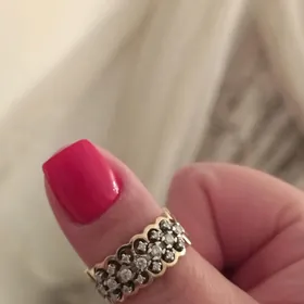 Кольцо ажурное с бриллиантами