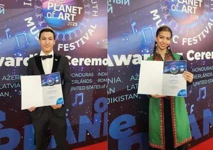 Türkmenistandan iki ýaş zehin Gazagystanda geçirilen halkara sungat festiwalynda ýeňiji boldy