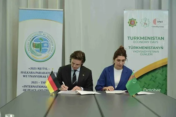 Türkmen we german kompaniýalary hyzmatdaşlyk hakynda ylalaşyklara gol çekdiler