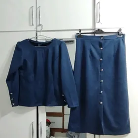 Костюм теплый юбка кофта