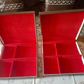 кожа коробка для стол.приборов