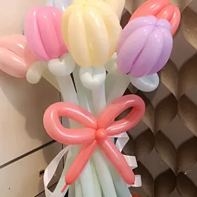 цветы из шариков Gul şardan