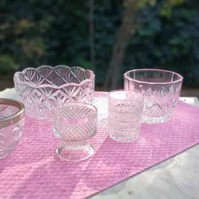 вазы и стаканы  Богемия