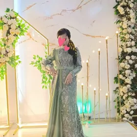 Вечернее бисерное платье