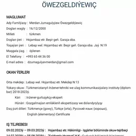 Iş gözleýarin/ iş gerek