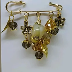 брошь сердолик