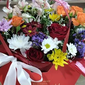 цветы в сумочке, gül sumka