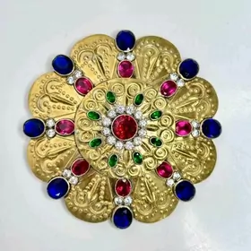 Broşka kümüş gyzyl çaýylan