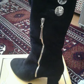 Сапоги жен замшевые