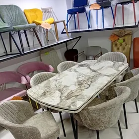 Sada stol stul 6 adamlyk