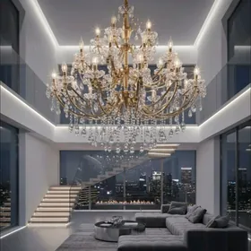 Lyustra hrustal 30 lampaly