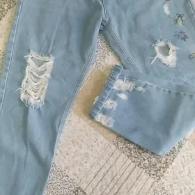 джинсы рванки