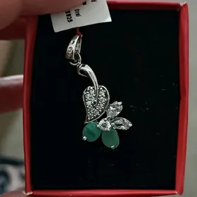 изумруд, кулон, серебро, kulon