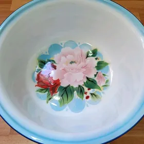 Эмалированный таз глубокий