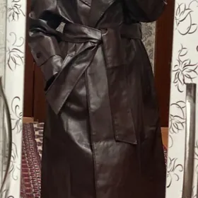 кожаный плащ