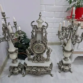 подсвечники с часами