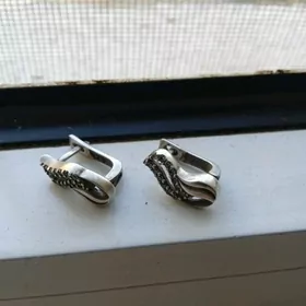 Серги серебро