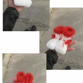 вязаные пинетки